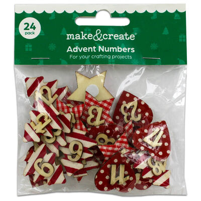 Wooden Advent Number Shapes: Pack of 24 image number 1