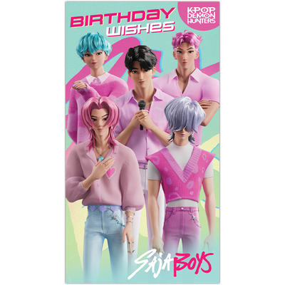 K-Pop Demon Hunters Saja Boys Birthday Card image number 1
