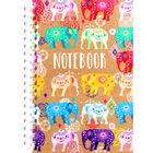 A5 Wiro Bright Elephants Notebook image number 1