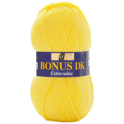 Bonus DK: Bright Lemon Yarn 100g image number 1