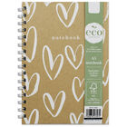A5 Kraft Heart Wiro Notebook image number 1