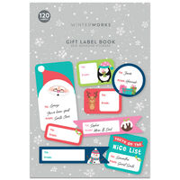 Christmas Self Adhesive Sticker Gift Label Book: 120 piece