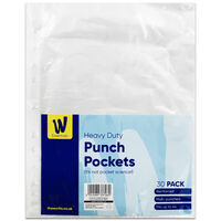 Works Essentials Punch Pockets: Pack of 30
