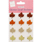 Glitter Leaf Stickers - 12 Pack image number 1