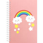 A6 Pink Rainbow Lined Notebook image number 1