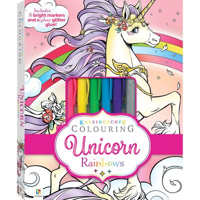 Kaleidoscope Colouring Unicorn Rainbows Kit image number 1