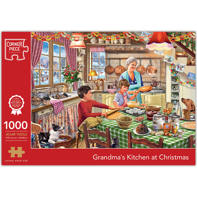 Grandma&rsquo;s Kitchen at Christmas 1000 Piece Jigsaw Puzzle image number 1