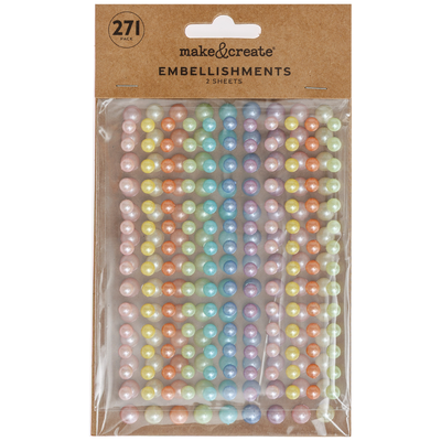 Iridescent Pastel Pearl Gem Embellishments: Pack of 271 image number 3
