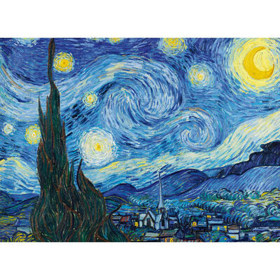 Vincent van Gogh Starry Night Art 500 Piece Jigsaw Puzzle image number 2