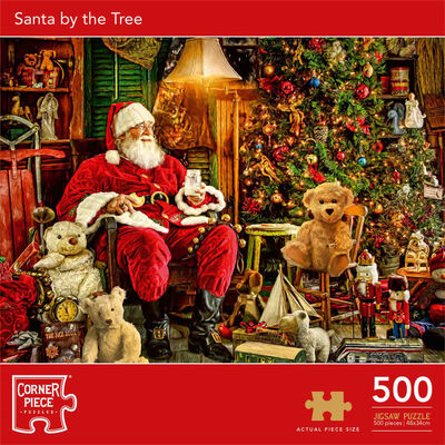 Santa By The Tree 500 Piece Jigsaw Puzzle image number 1