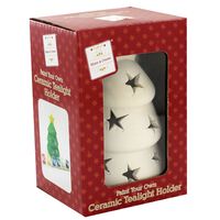 Paint Your Own Ceramic Christmas Tree Tea Light Holder