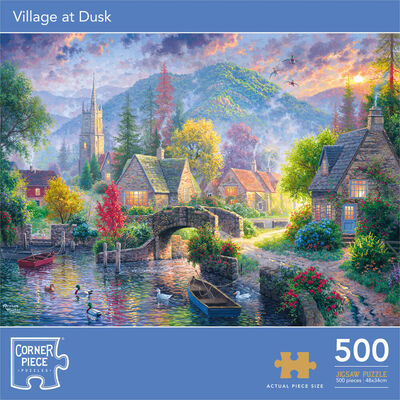 Village at Dusk 500 Piece Jigsaw Puzzle image number 1