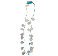 LED Christmas Flashing Snowflake Necklace