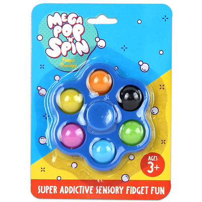 Mega Pop ‘N’ Spin Bubble Popping Fidget Game: Assorted image number 1