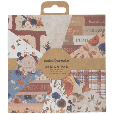 Autumn Bloom Design Pad: 6 x 6 Inches image number 1