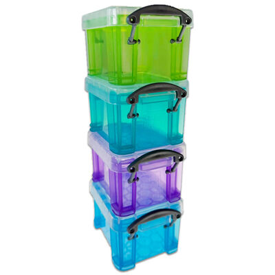 Colourful Plastic Storage Boxes: Assorted image number 2