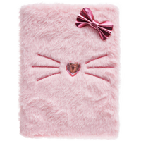Dream Pop Pink Cat A5 Fur Notebook