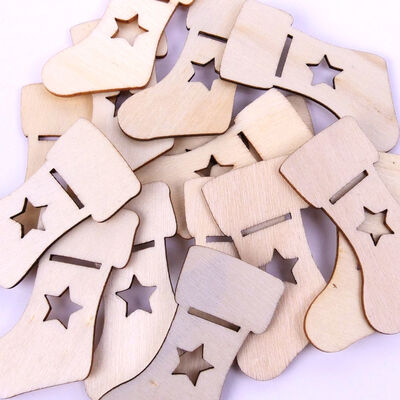 Wooden Stockings Shapes - 16 Pack image number 2
