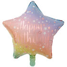 19 Inch Happy Birthday Star Helium Balloon image number 1