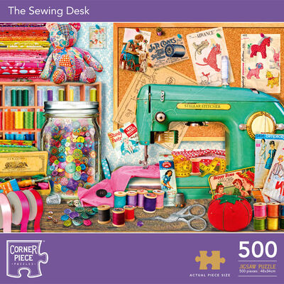 The Sewing Desk 500 Piece Jigsaw Puzzle image number 1