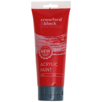 Crawford & Black Red Acrylic Paint: 200ml
