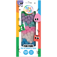 Pastel Pom Poms: Pack of 150