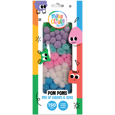 Pastel Pom Poms: Pack of 150 image number 1