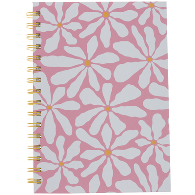 A5 Wiro Pink Flower Notebook image number 1