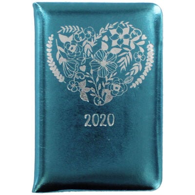 Metallic Turquoise 2020 Week to View Pocket Diary image number 1