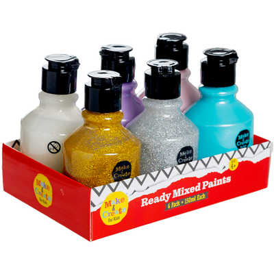 Kids Ready Mixed Unicorn Paint Set: Pack of 6 image number 3
