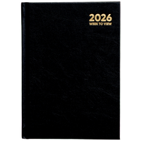 A6 Week to View Black 2026 Diary