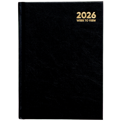 A6 Week to View Black 2026 Diary image number 1