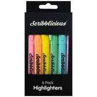Scribblicious Pastel Highlighters: Pack of 6