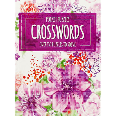 Pocket Puzzles Floral Purple Crosswords Book image number 1
