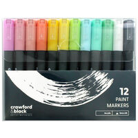 Crawford & Black Pastel Paint Markers: Pack of 12
