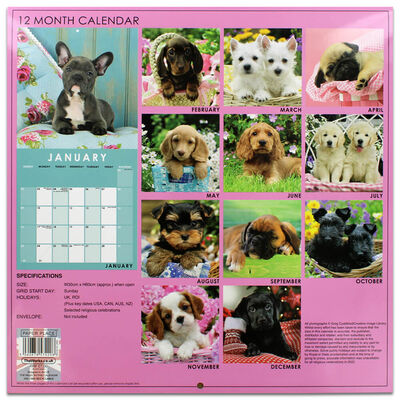 Cute Dogs 2022 Square Calendar and Diary Set image number 4