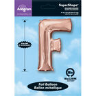 34 Inch Light Rose Gold Letter F Helium Balloon image number 2
