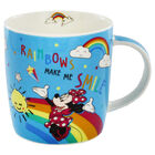 Disney Minnie Mouse Blue Rainbow Ceramic Mug image number 2