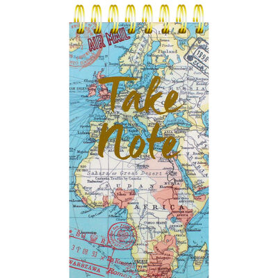 Blue Vintage Map Wiro List Pad image number 1