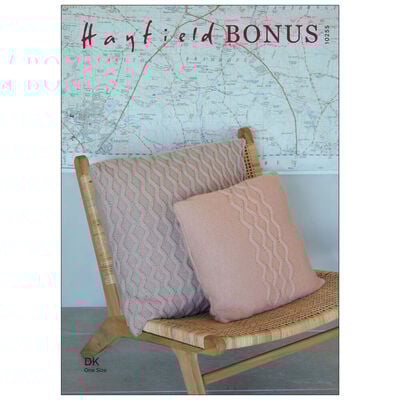 Hayfield Bonus DK: Zig Zag Cable Cushions Knitting Pattern 10255 image number 1