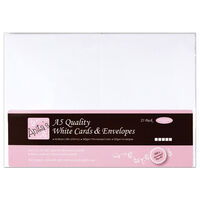 Anita's A5 Quality White Cards and Envelopes: Pack of 25