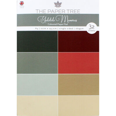 Yuletide Memories Coloured Paper Pad - 32 Sheets image number 1