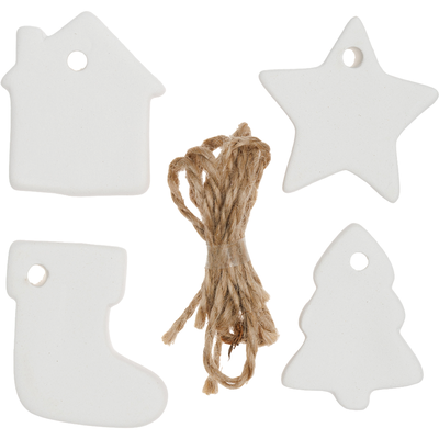 Blank Ceramic Shapes: Pack of 4 image number 1