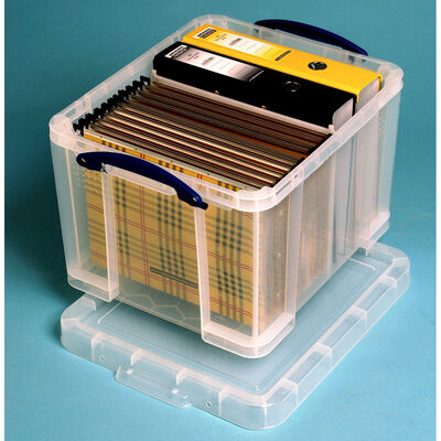Really Useful 35 Litre Clear Plastic Storage Box image number 2