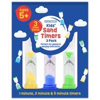 PlayWorks Kids&rsquo; Sand Timers: Pack of 3