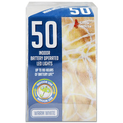 Warm White Christmas LED Lights: Set Of 50 image number 1