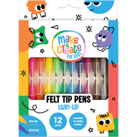Twin-tip Felt Pens: Pack of 12