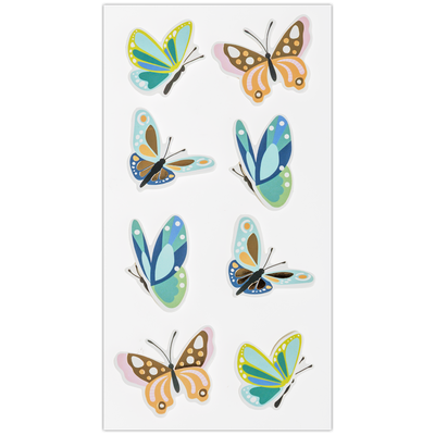 Butterflies 3D Toppers Stickers: Pack of 8 image number 1