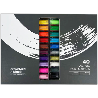 Crawford & Black Acrylic Paint Markers: Pack of 40 image number 1