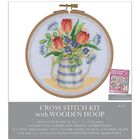 Cross Stitch Kit With Wooden Hoop: French Tulips image number 1